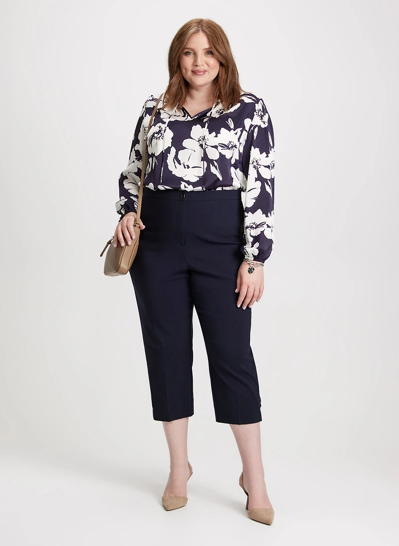 Floral Blouse & Bengaline Capris