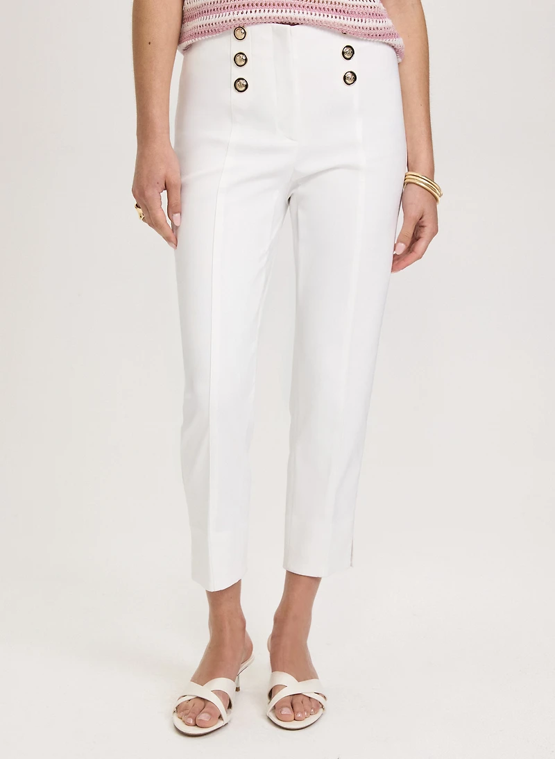 Pantalon Emma étroit à boutons