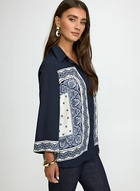 Paisley Button-Down Blouse