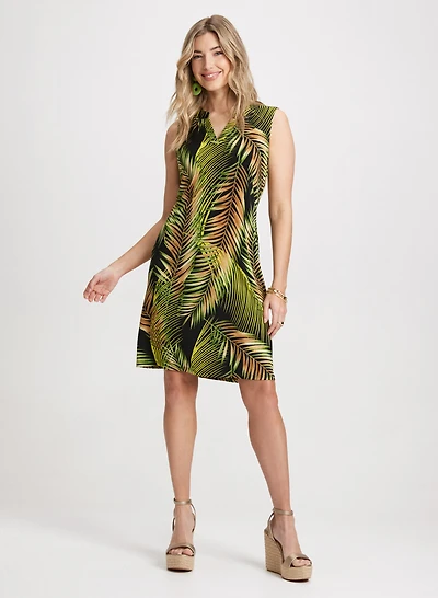 Palm Print Dress