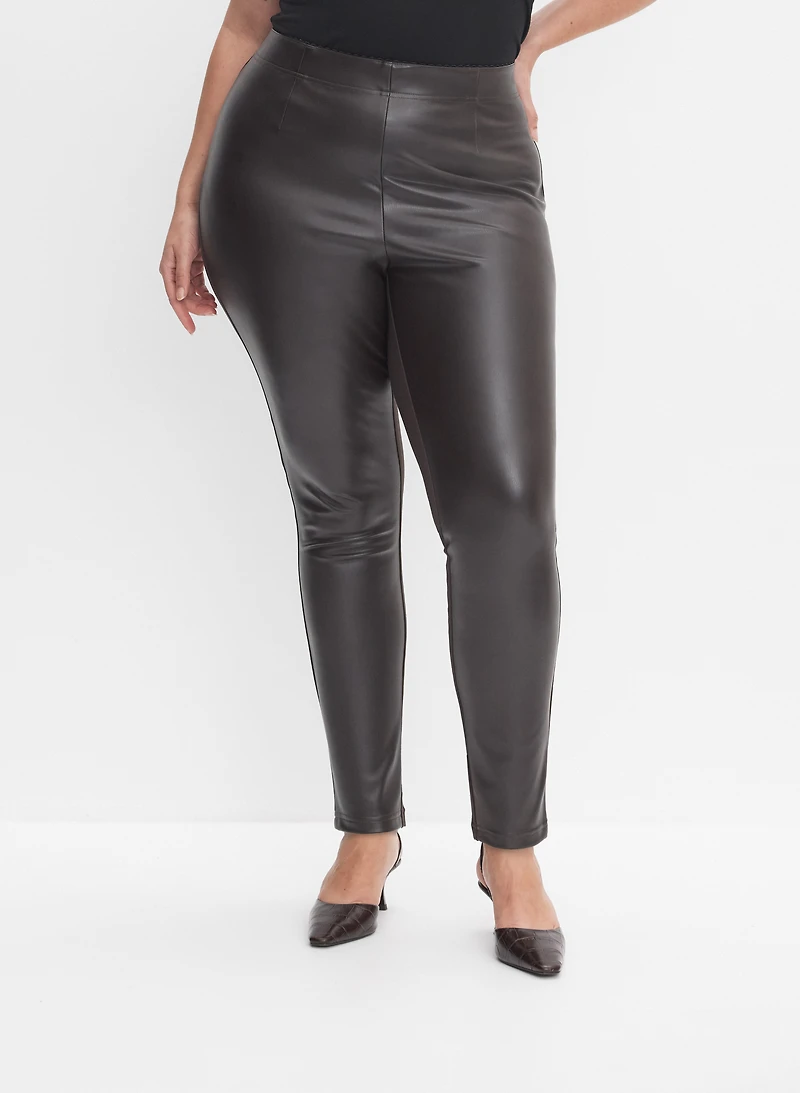 Chloe Vegan Leather Front Leggings