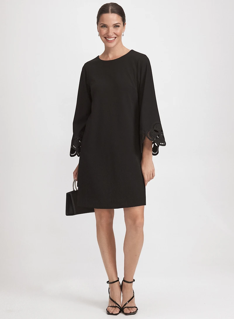 Embroidered Sleeve Dress