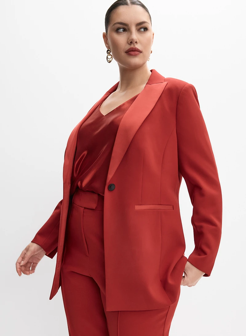 Blazer à col cranté