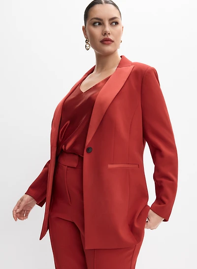 Blazer à col cranté