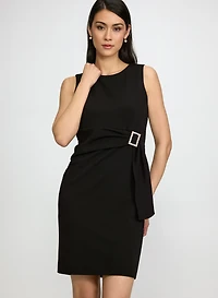 Pearl Buckle Short Dress