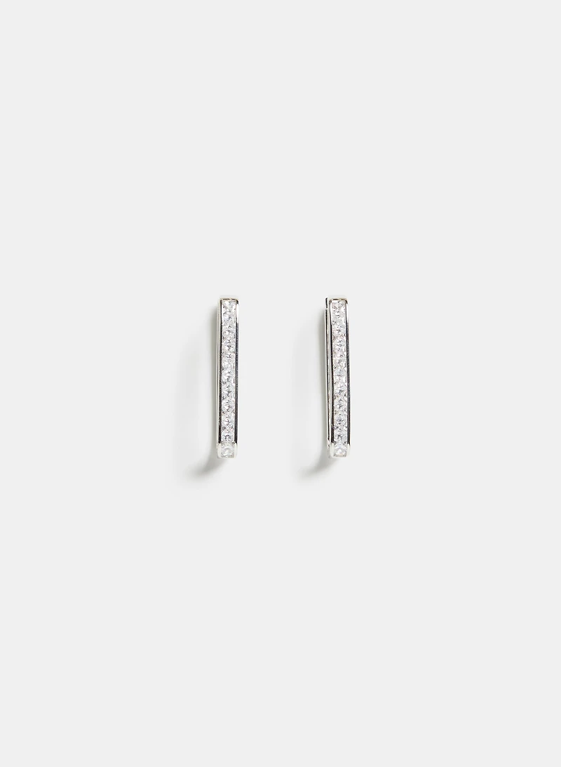 Boucles d'oreilles en anneaux rectangulaires