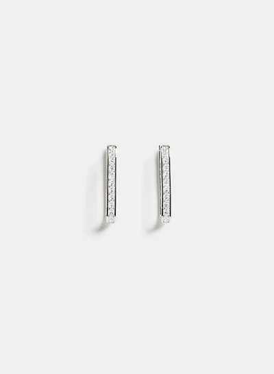 Boucles d'oreilles en anneaux rectangulaires