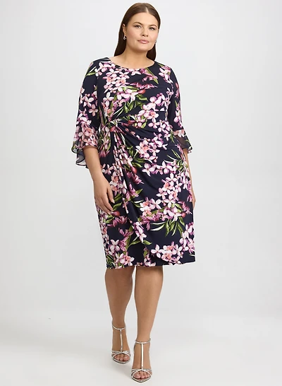 Robe florale en jersey