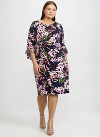 Robe florale en jersey