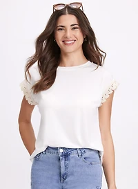 Crochet Trim T-Shirt