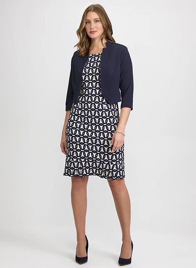 Ensemble de veste et robe géométrique