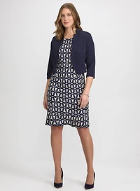 Ensemble de veste et robe géométrique