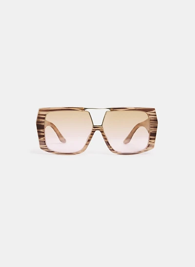 Wood Grain Frame Sunglasses
