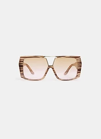 Wood Grain Frame Sunglasses