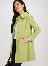 Manteau boutonné en tricotine