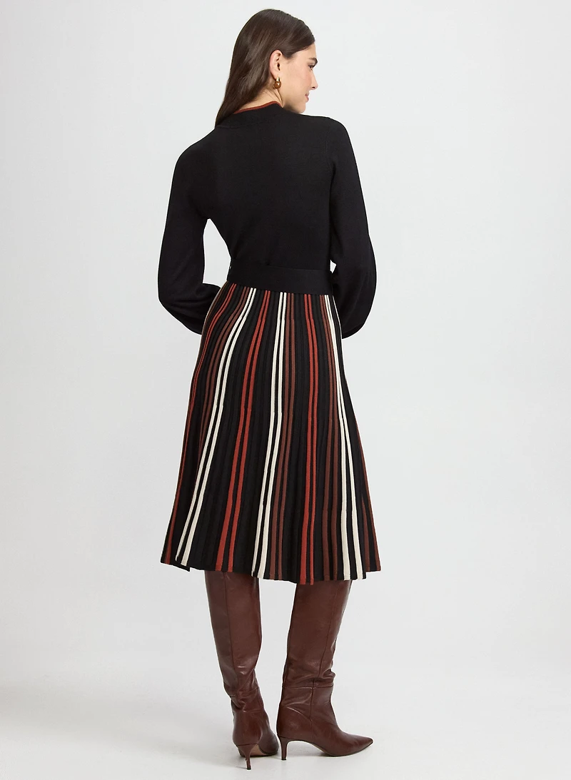 Striped Illusion Sweater Dress
