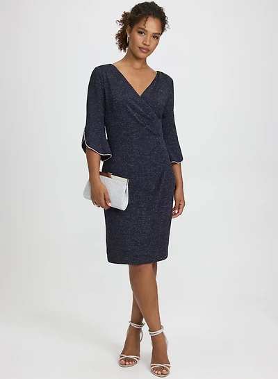 Glitter Knit Sheath Dress