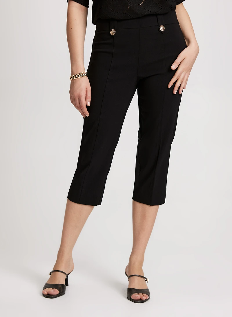 Straight Leg Pull-On Capris