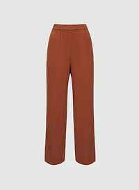 Pull-On Wide-Leg Pants