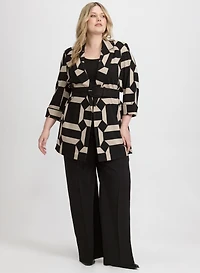 Geometric Print Jacket & Olivia Wide-Leg Pants