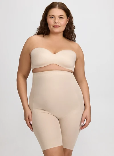 High-Waist Shaping Shorts - Plus