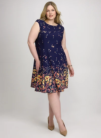 Robe à imprimé floral en dégrad