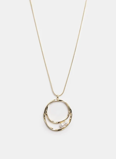 Collier à pendentif ouvert double