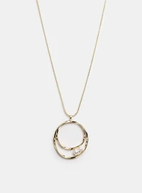 Collier à pendentif ouvert double