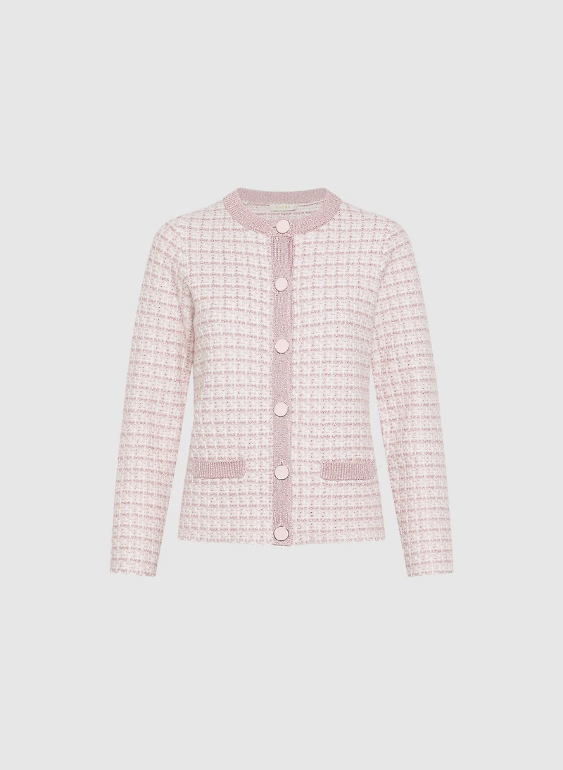 Bouclé Button Cardigan