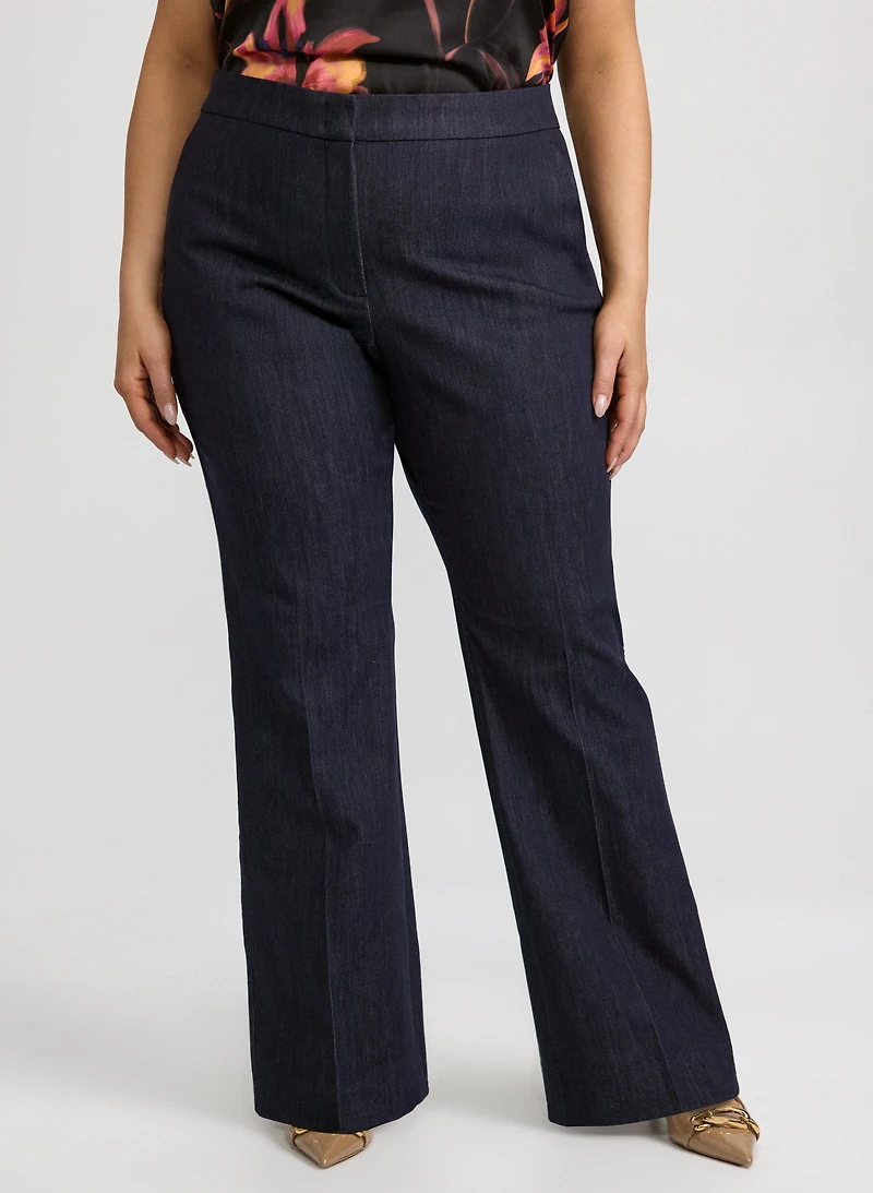 Flare-Leg Pull-On Jeans