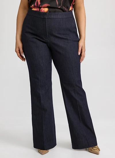Flare-Leg Pull-On Jeans