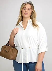 Blouse à cordon de serrage