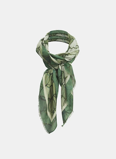 Geometric Circle Print Scarf
