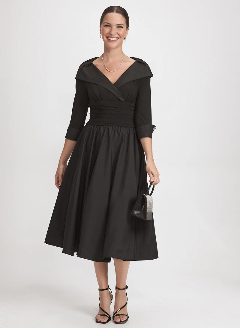 Robe à taille plissée