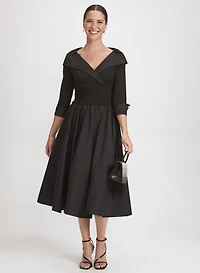 Robe à taille plissée