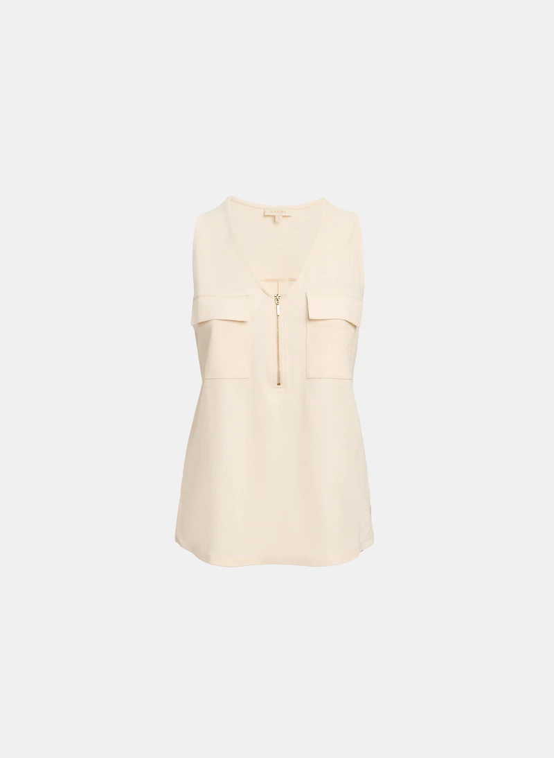 Blouse sans manches à encolure en V