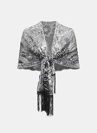 Sequined Floral Wrap