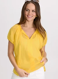 Cotton Puff Sleeve Blouse