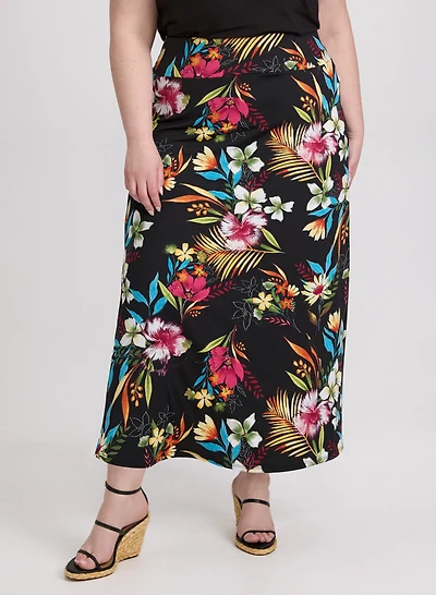 Floral Jersey Skirt