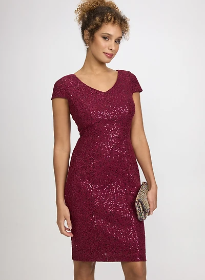 Robe ajustée à paillettes