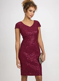 Robe ajustée à paillettes