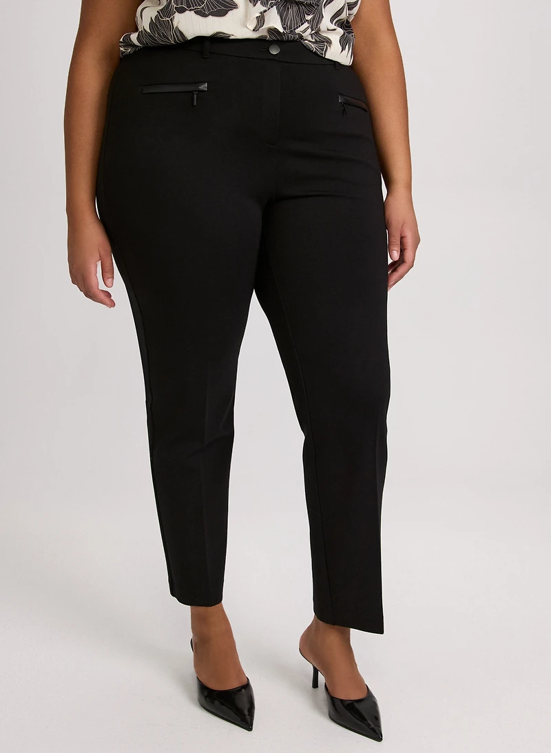 Pantalon Mia à fermeture éclair – long