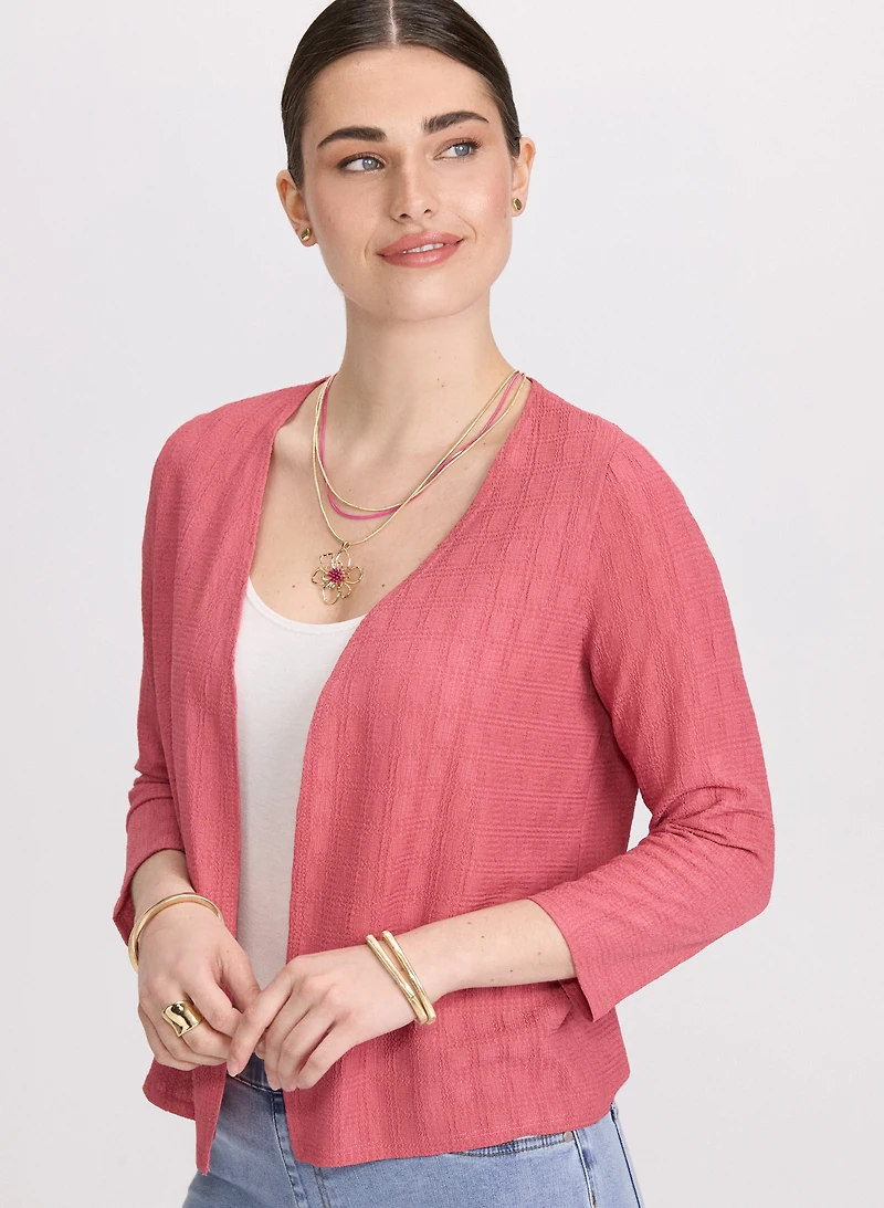 Cardigan ouvert texturé