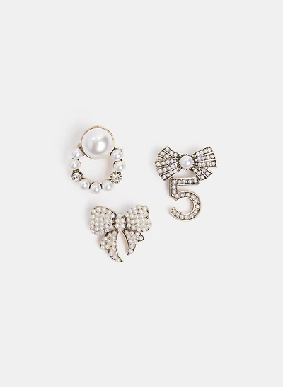Ensemble de trois broches perlées