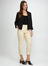 Veste ouverte à effet froissé et capri à jambe étroite