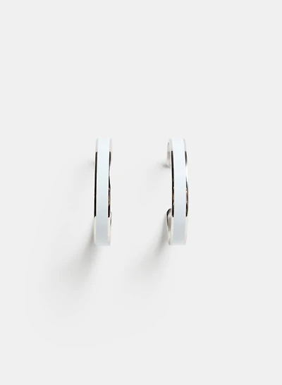 Enamel Hoop Earrings