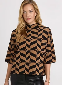 Geometric Jacquard Pullover