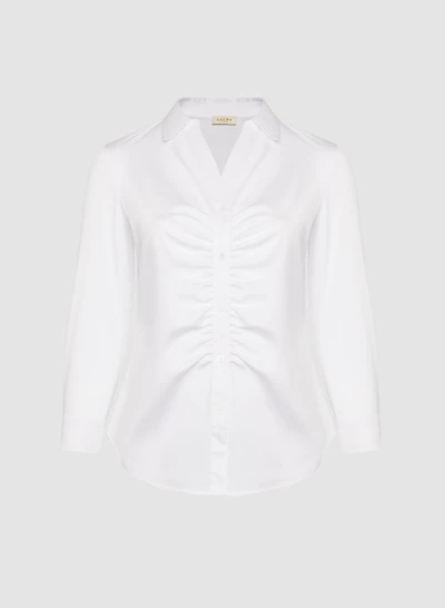 Pleated Detail Button Down Blouse