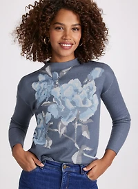 Pull à imprimé floral