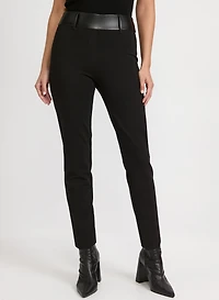 Pantalon Sofia étroit à cuir végane